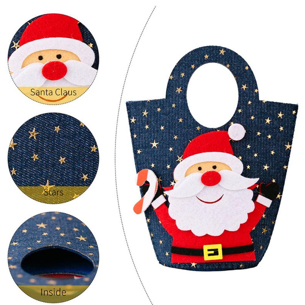 Cartoon Cartoon Handbag Snowman/Elk Santa Claus Candy Bag Cute Cookies Bag  Christmas Party