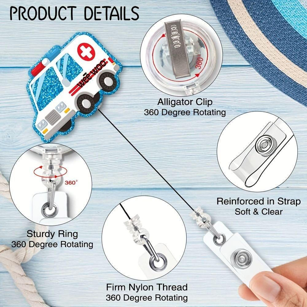 

Funny Retractable Clip Cartoon Frog Nurse Name Holder Durable Badge Holder Nurse Doctor