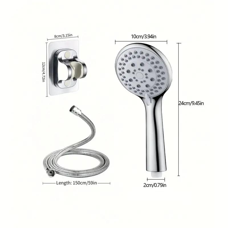 Großer Wasserauslass Fünfstufig verstellbarer Duschkopf Haushalts-Universal-Heizer Handheld Grobloch Badezimmer Duschkopf Set