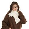 New Winter Women's Wool Blended Scarf Solid Color Knitted Versatile Fashionable Fresh Warm Thickened Scarf