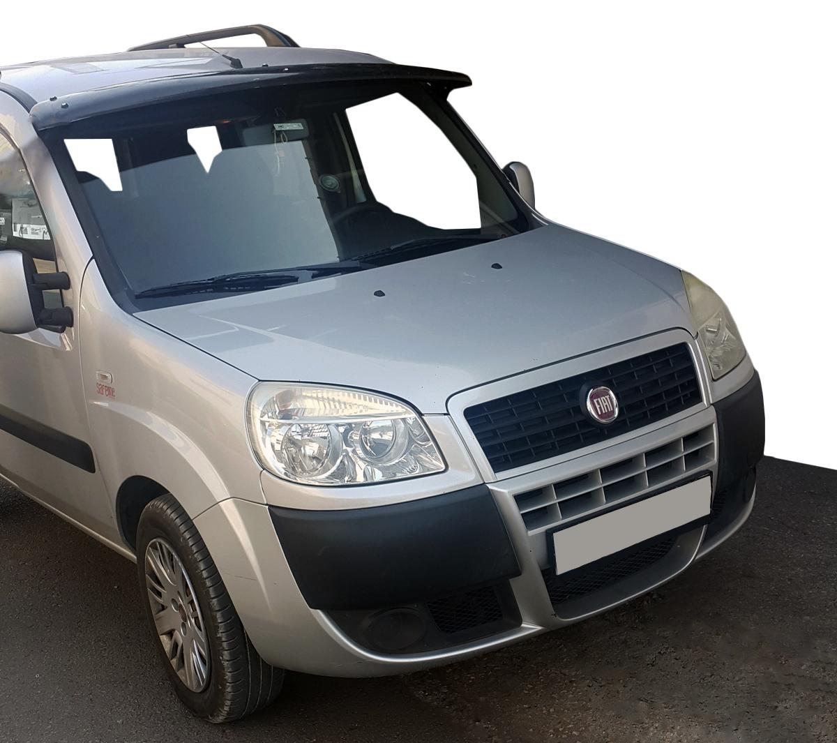 

Козырек на лобовое стекло (черный глянец, 5мм) для Fiat Doblo I 2005-2010 гг