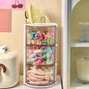 1 rotating multi-layer transparent hair accessory storage box | Dustproof plastic material, rotating design, clear visibility