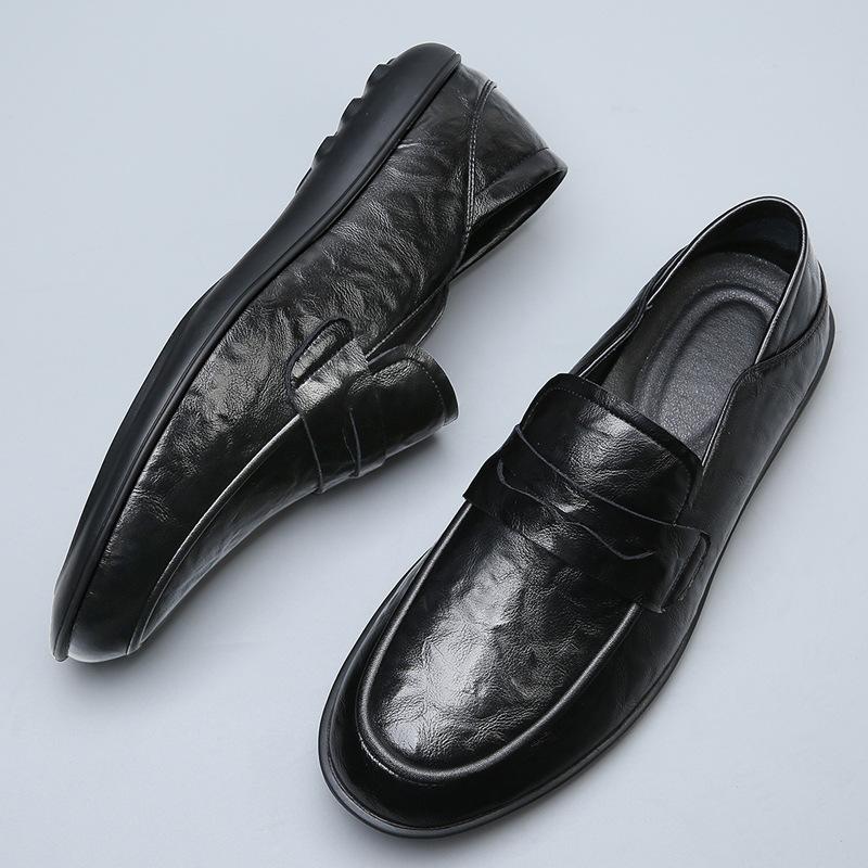FashionSoft Sole Cow Leather Loafers Male Spring Autumn New Designer Fashion Casual Shoes for Men Breathable Summer Driving Shoes Man
