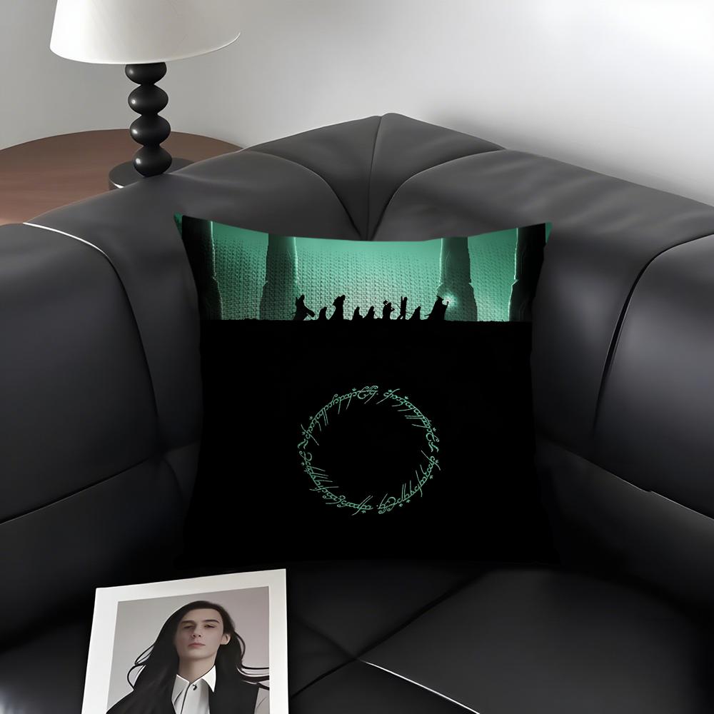 The LLord RingsS Movie Cushion Cover Natural Linen Organic Fabric DoubleSided Printing Sofa Home Decor Gift Pillow Case