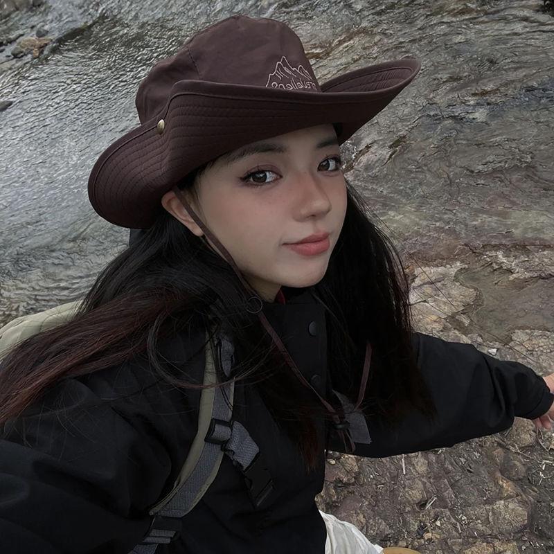 Outdoor Breathable Summer Fisherman Hat Men and Women Camping Mountaineering Sun Protection Hat Fishing Shade Western Cowboy Hat