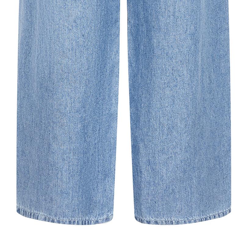 LESS 2026 Summer Wide-Leg Denim Trousers