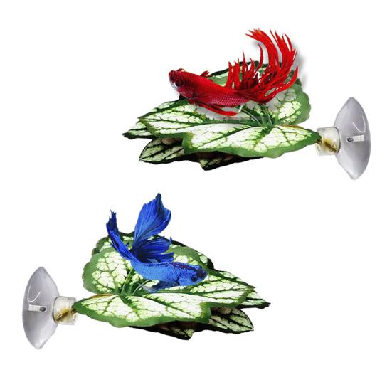 Betta Fish Leaf Pad Aquarium Decor Stress Relief Privacy Enhancing Realistic Resting Bed Hammock Simulating Habitat Easy to Clean High Simulation