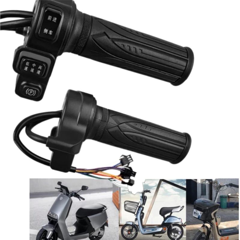 1 Pieza Accesorios para Triciclo de Bicicleta Eléctrica Manillar Acelerador Universal para Bicicleta Eléctrica con Regulador de 3 Velocidades y Marcha Atrás