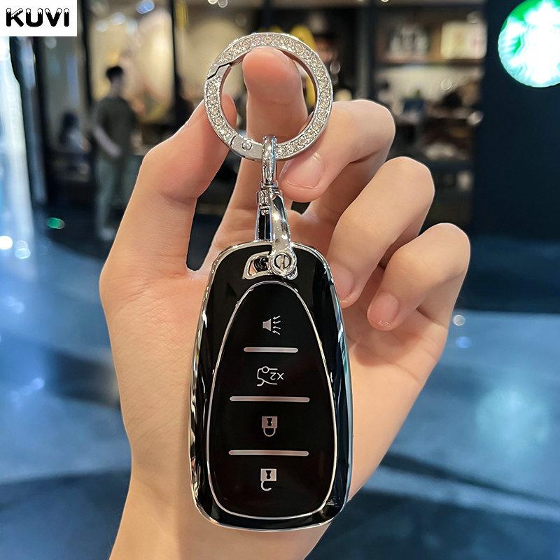 TPU Car Key Case Cover Keychain For Chevrolet Volt Bolt Trax Malibu Blazer Traverse Onix Equino Orlando Cruze Spark Sonic Camaro