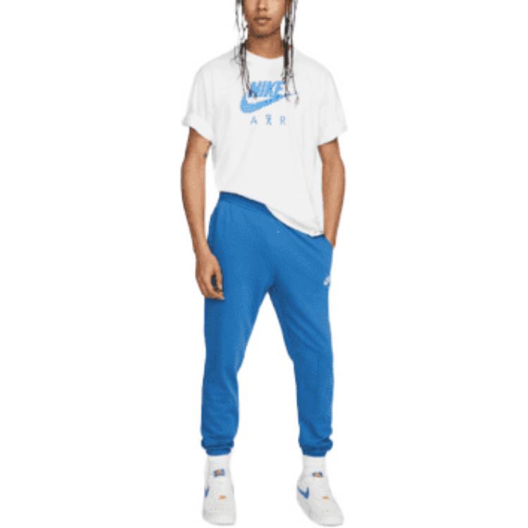 Nike Alphabet Logo Print Cotton Crew Neck T-Shirt Men Tops White DQ1017-100
