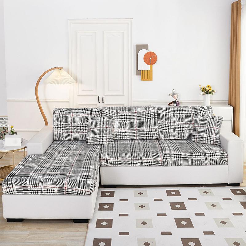 Stretch Sofa Seat Cushion Cover Furniture Protector Slipcover Sofa Covers for Living Room Soft Flexibility with Elastic Bottom