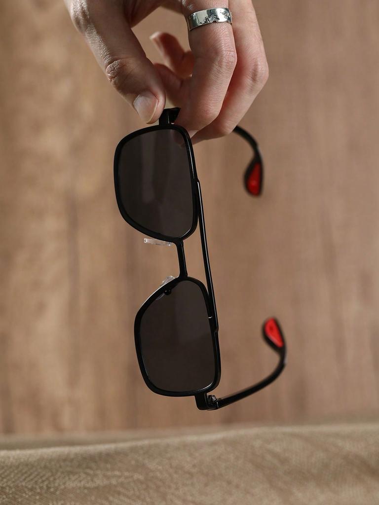 1PC Fashion Square Pilot Frame Metal Cool Men Sunglasses For Women Outdoor Daily Life Vintage Shades Eyewear Accessories.