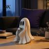 Festive Desk Decorations Halloween Ghost Figurine with Drinks, Resin Statue, Cute Spooky Desktop Small Figures for Gifts Ornament Party Tabletop