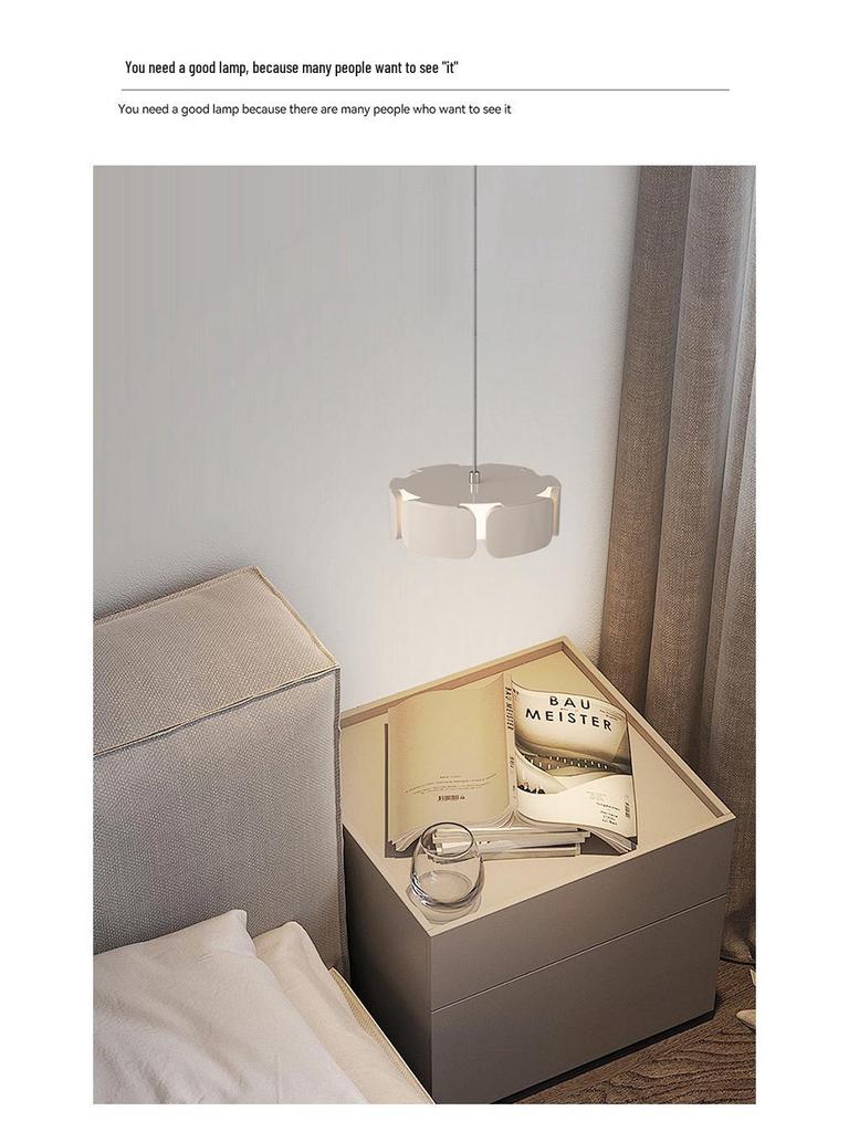 Italian Minimalist Bedside Pendant Light 2025 - Adjustable Height, Atmospheric Design for Bedroom or Entrance Room