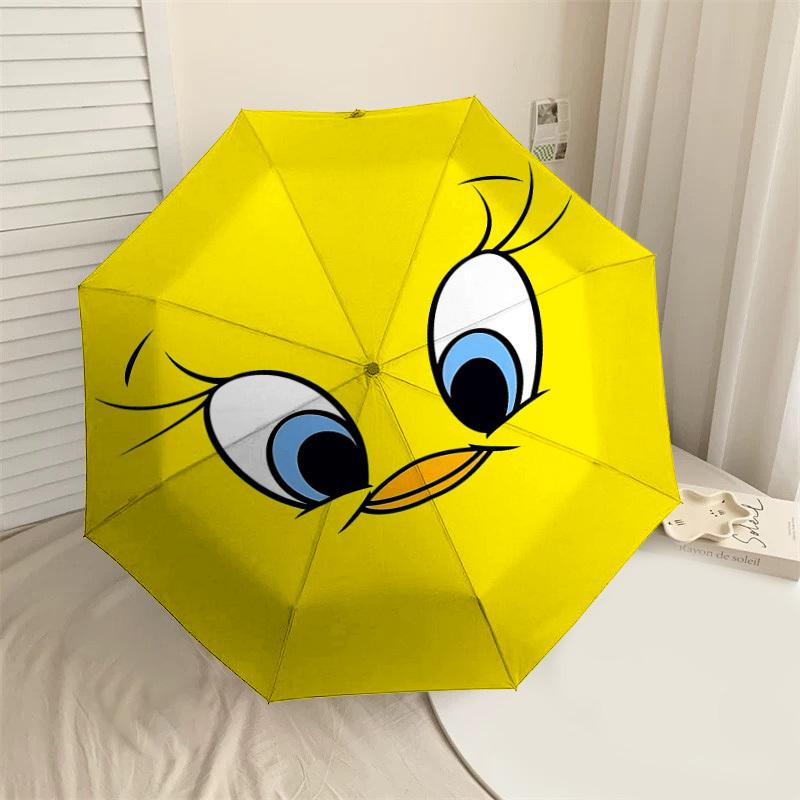 

1PC Warner cartoon, eyes Automatic Open/Close Umbrella with Windproof, 33-Rib Sturdy Canopy, Durable Ribs1250A