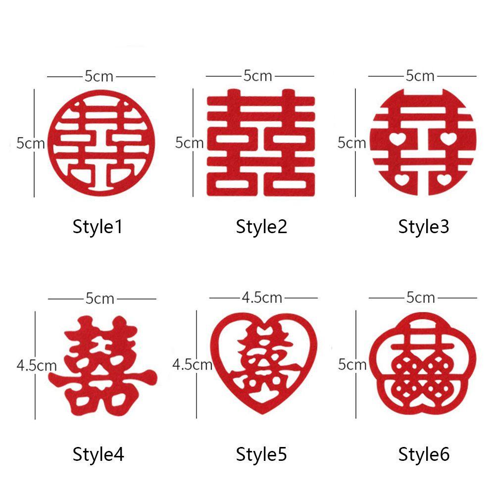 Dish Double Happiness DIY Party Supplies Love Stickers Happy Characters Marriage Room Decoration