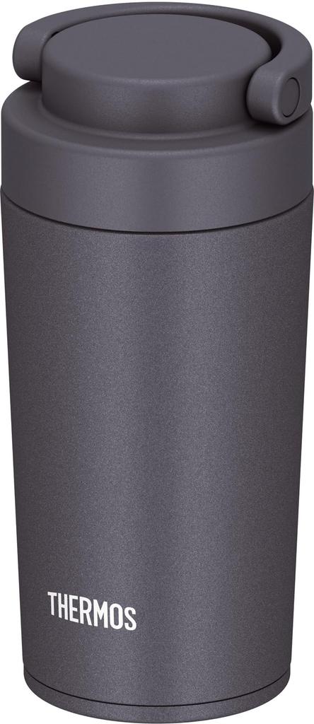 Sichere Thermos-Wasserflasche, vakuumisolierter mobiler Becher mit Tragegriff, 320 ml, Metallic-Grau, MGY [Spülmaschinenmodell] JOV-320