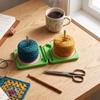 Portable Yarn Holder Foldable Plastic and Metal Dual Yarn Winder Box for Crochet Knitting