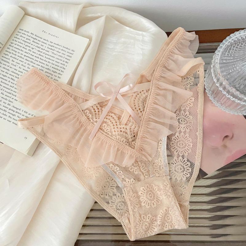 Sexy Lace Underwear for Women Hollowed Out Low Waist Pure Breathable Cotton Triangle for Girls Panties