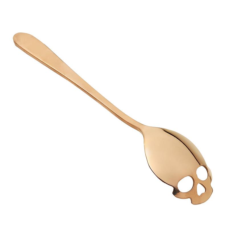 1PCS Coffee Spoon Creative Skull Shape Teaspoon Stainless Steel Tableware Dessert Coffee Scoop For Tea Sugar Christmas Gifts