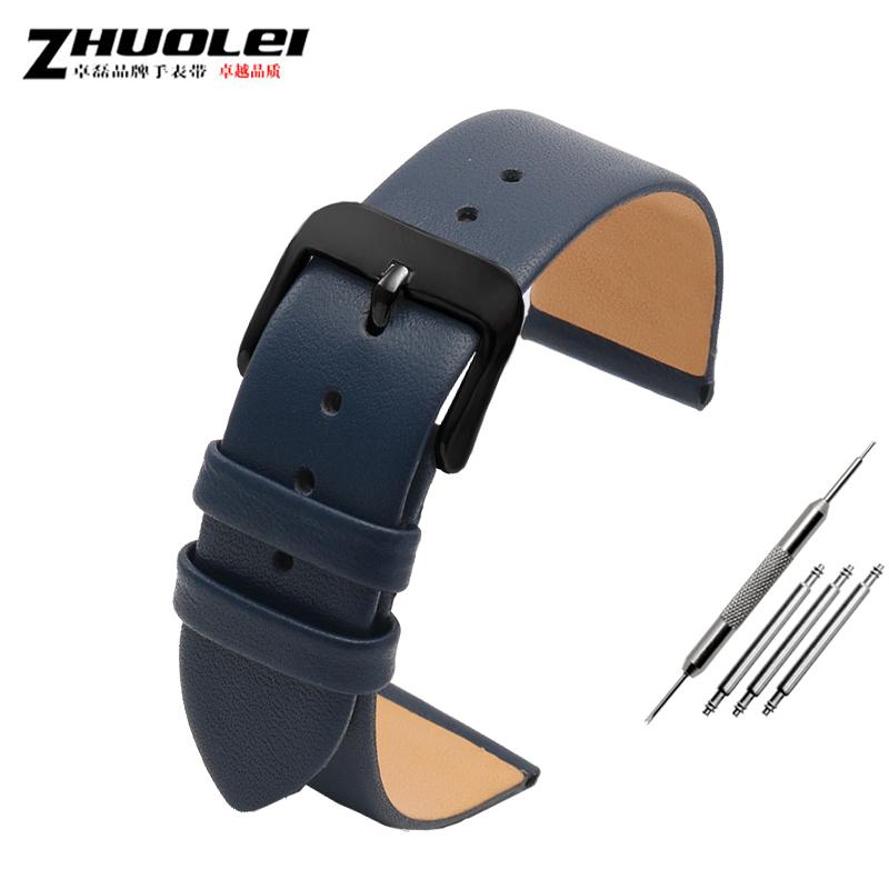Ultra-thin soft genuine leather watchband for brand watches band 12 14 15 16 17 18 19 20mm watch strap