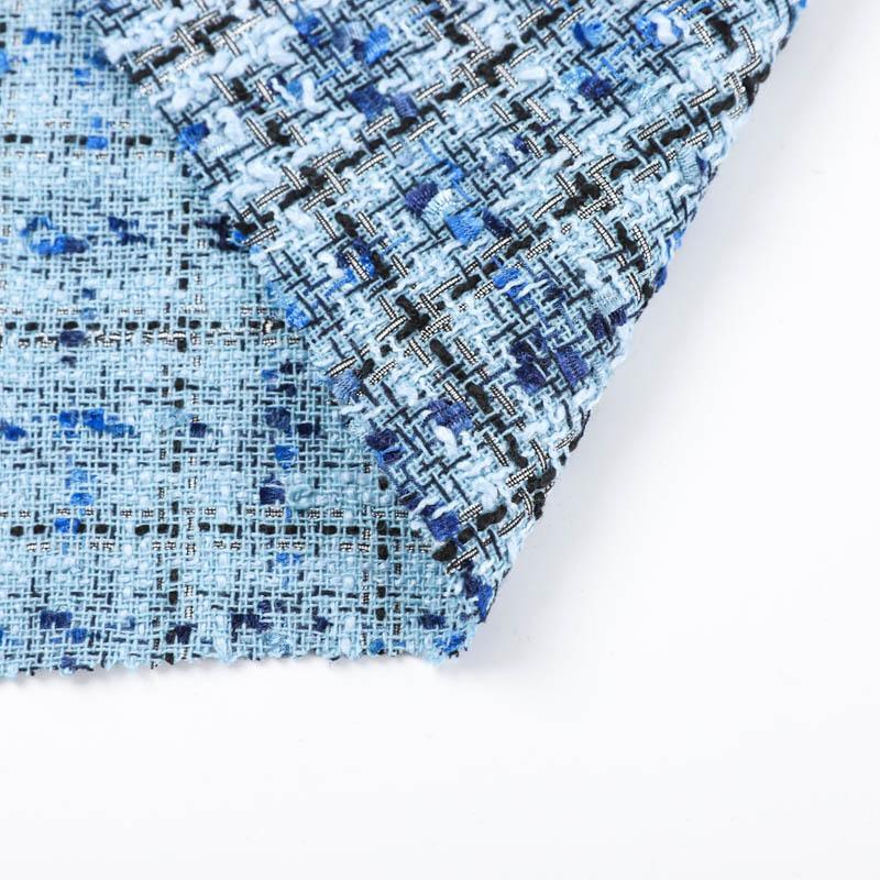 145x50cm Spring French Orchid Small Fragrance Wool Blended Fabric For Fashion Coat Short Skirt Woven Wool Tweed Fabric TJ20781