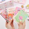 Mini Cartoon Spiral Notebook, 80 Pages Pocket Notebook, Portable Smooth Page Turning Journal for Study Notes