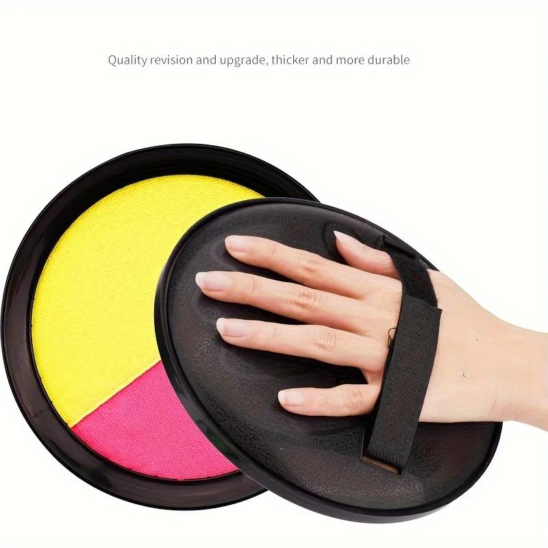 2 pcs discs with1 soft ball Kids Sticky Ball Game Set, 19cm Mixed Color Plastic Fly Disc with Suction Cup