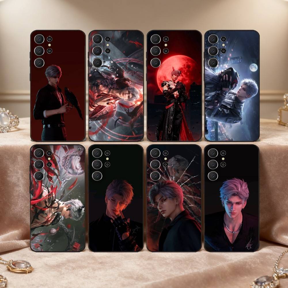 Sylus Love And Deep Space Phone Case For Samsung S26,S25,S24,S21,S22,S23,S30,Ultra,S20,FE,Lite,10,9,Black Cover