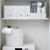 Muji Recycled Polypropylene Stand File BoxWhite Gray Approximately Width 10Depth 27.6Height 31.8cm