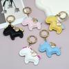Instant Money Leather Cartoon Pony Keychain: Heart Pendant for Couples