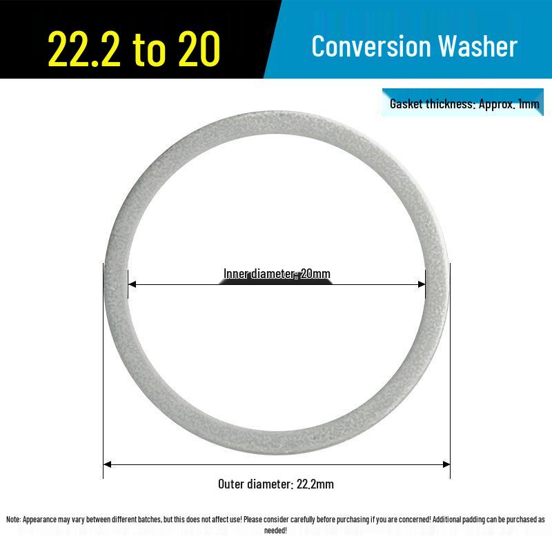Jianhui Angle Grinder Reducer Ring: Saw Blade Inner Hole Gasket 22.2 To 16 Mm Pressure Plate Accessory.