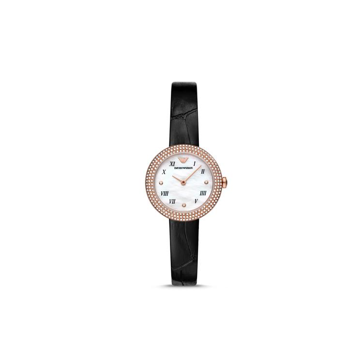 EMPORIO ARMANI ROSA Collection Wrist Watch Quartz Movement Genuine Leather Strap 30mm White Dial Women s Watch AR11356