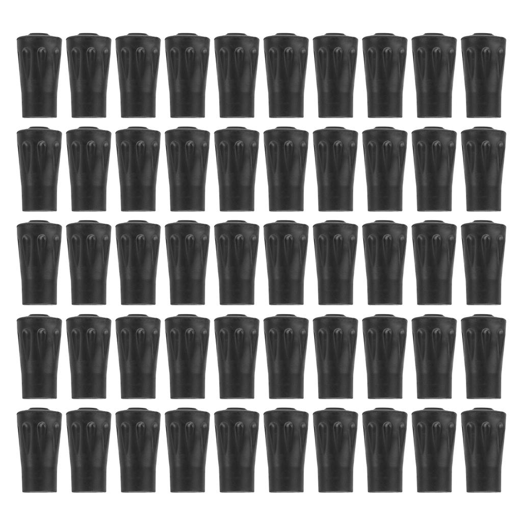 50Pcs Plastic Trekking Walking Poles Tips Protector Replacement for Outdoor Hiking Climbing