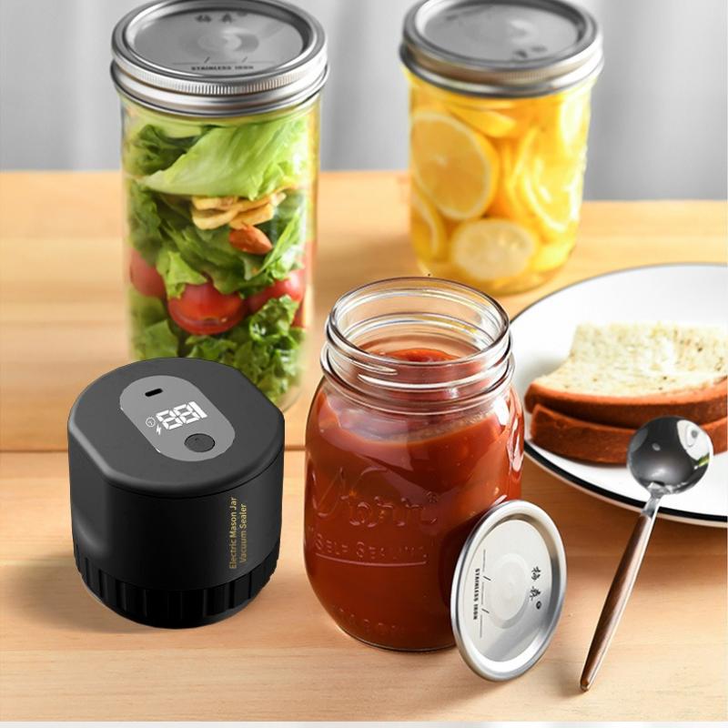 Zgrzewarka próżniowa do słoików Mason Zgrzewarka próżniowa Bezprzewodowa pompa do zgrzewania próżniowego puszek Zestaw elektryczny automatyczny Artykuły kuchenne