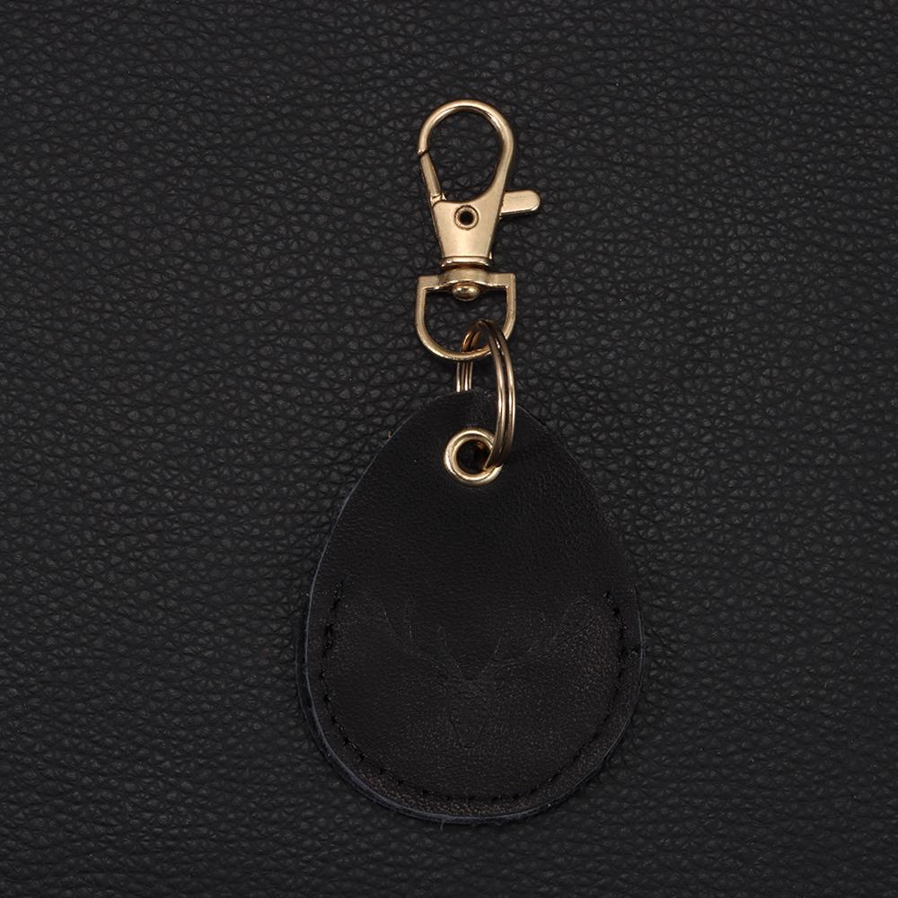 

Leather Access Card Case Anti-lost Fingerprint-proof Card Holder Keychain Accessories Anti-fall Access Card Bag Universal