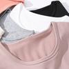 Solid Color Thermal Underwear Set for Women, Featuring A Sexy High-Neck Long-Sleeve Top and Thickened Fleece Long Pants, Perfect