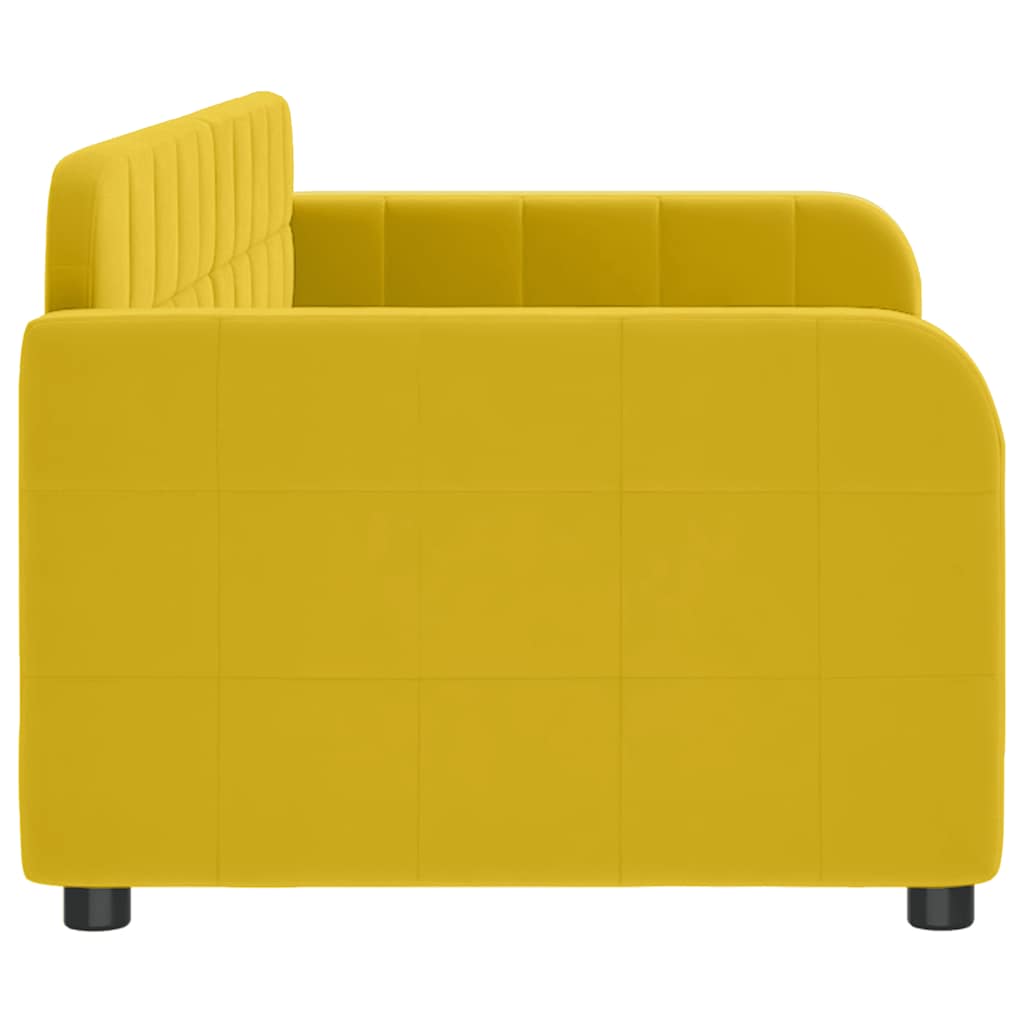 Daybed Yellow 80x200 Cm Velvet