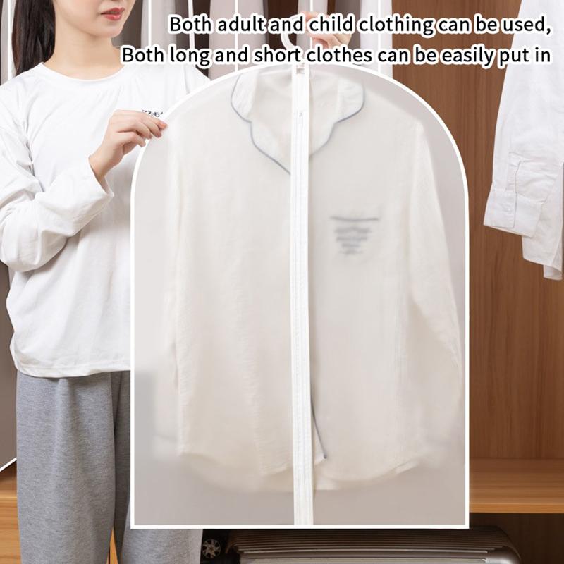 Thickened Washable Clothes Hanging Dust Cover Cover Suit Coat Transparent Fully Enclosed With Zipper Clothes Storage Bag