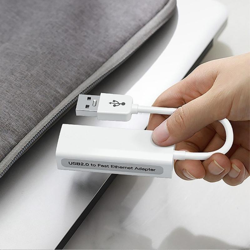 RTL8152B Chip USB2.0 to RJ45 Networking Card Connectors Adapter 10/100Mbps for Tablets PC for Win 7 8 10 XP