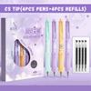 4PCS/Set CS Tip Neutral Pen 0.5mm Black Ink Signature Pens New Writing Tool  School Office