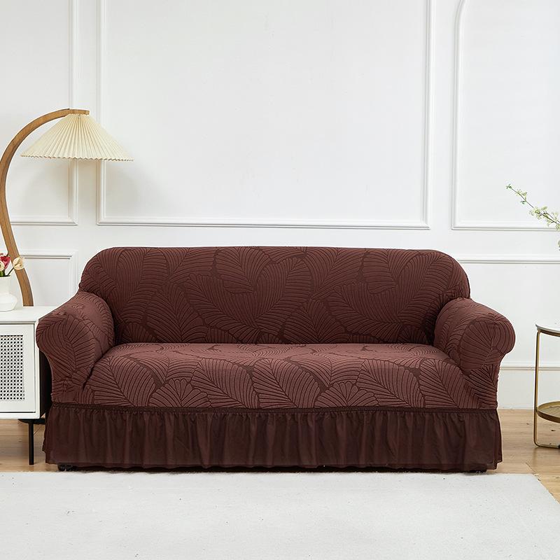 Towel Jacquard Sofa Cover Skirt Elastic Sofa Cover Living Room Combination Non-Slip Elastic Sofa Cover
