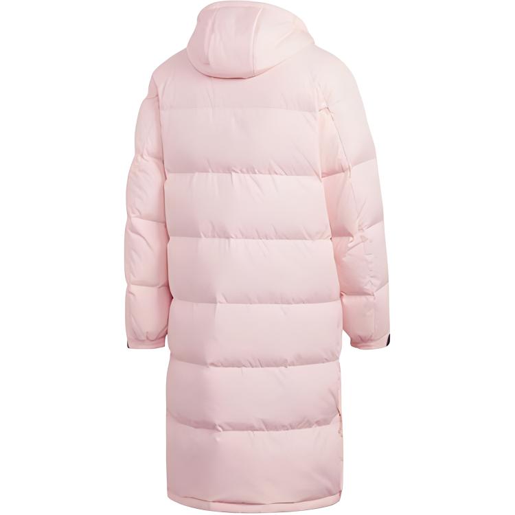 Adidas Outdoor Long Hooded Down Jacket Men Outerwear Misty-Coral-Pink GK0666
