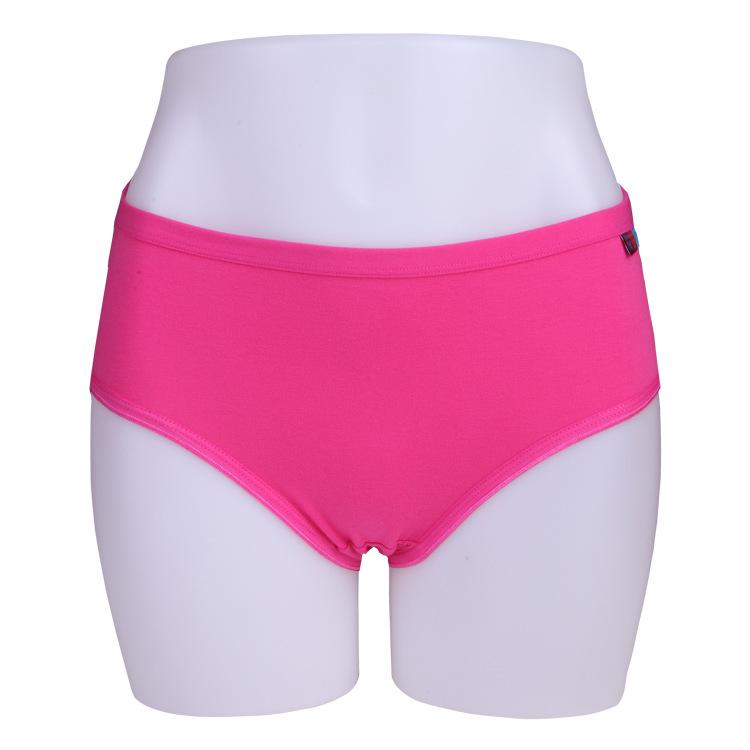 Damen Übergröße Ganzbaumwolle Mittelhohe Taille Atmungsaktive Slips - Einfarbig und Bequem