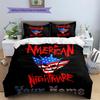 Custom Name American Nightmare Bedding,Quilt Set Quilt Cover Pillowcase Home Birthday Gift (1 * duvet cover + 2 * pillowcase, without core)