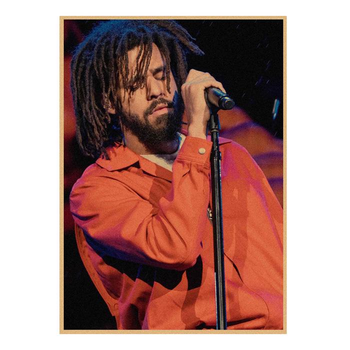J. Cole & Lamar Rap Hip Hop Kraft Paper Wall Mural 491