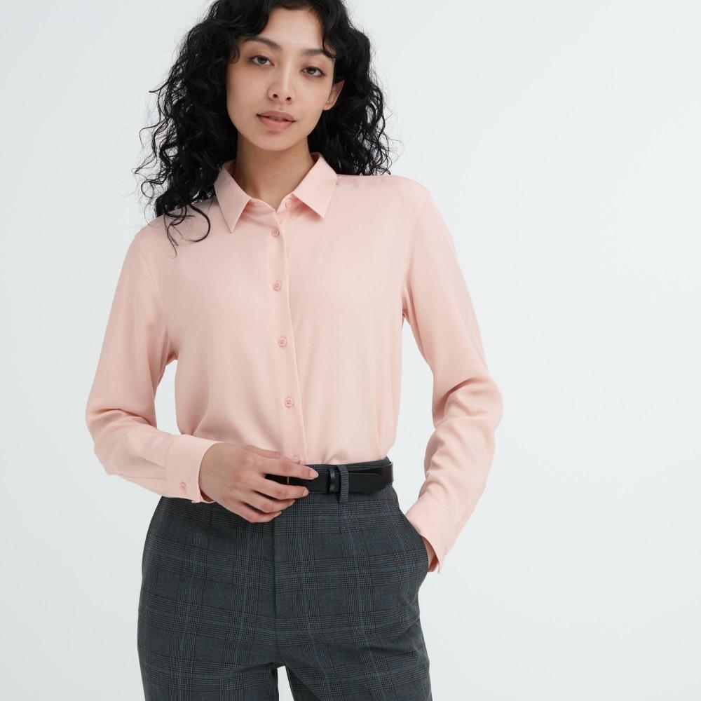 

UNIQLO JAPAN Блузка из искусственного шелка с длинными рукавами