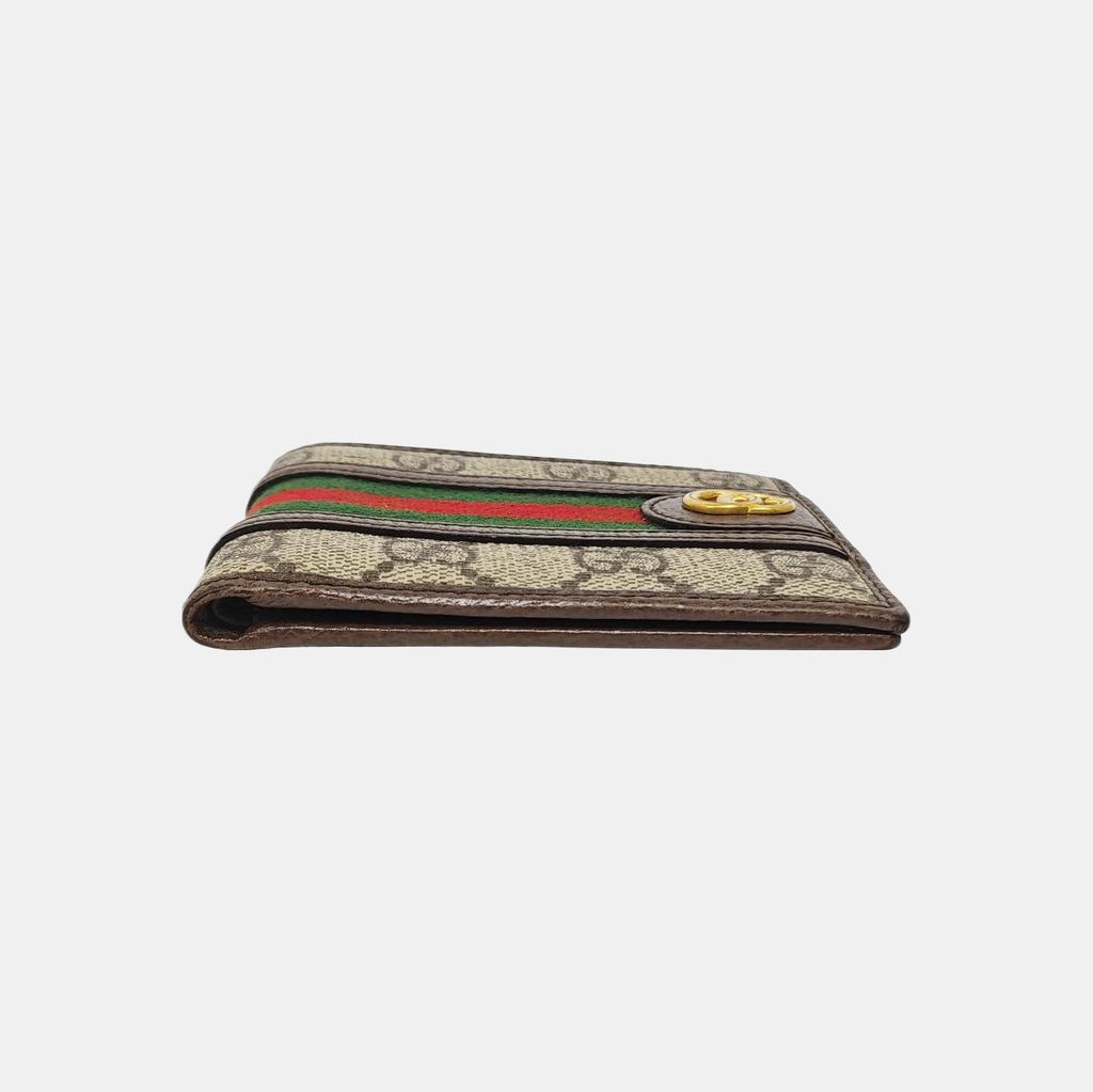 [Pre-Owned] Ophidia Double G Logo Flap Wallet - Very Good #1NT62G6
