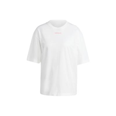 Originals Graphic Tee Logo Print Round Neck Loose Short Sleeve T-Shirt Women Tops White IT8155