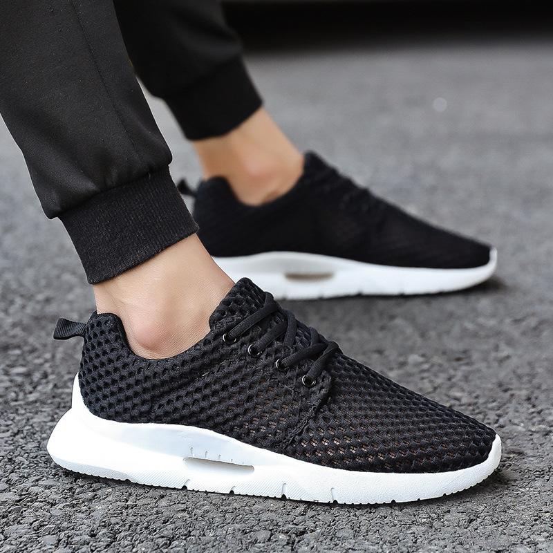Men's shoes summer breathable sports casual thin white shoes men's mesh shoes summer mesh hollow mesh cloth shoes trendy shoes